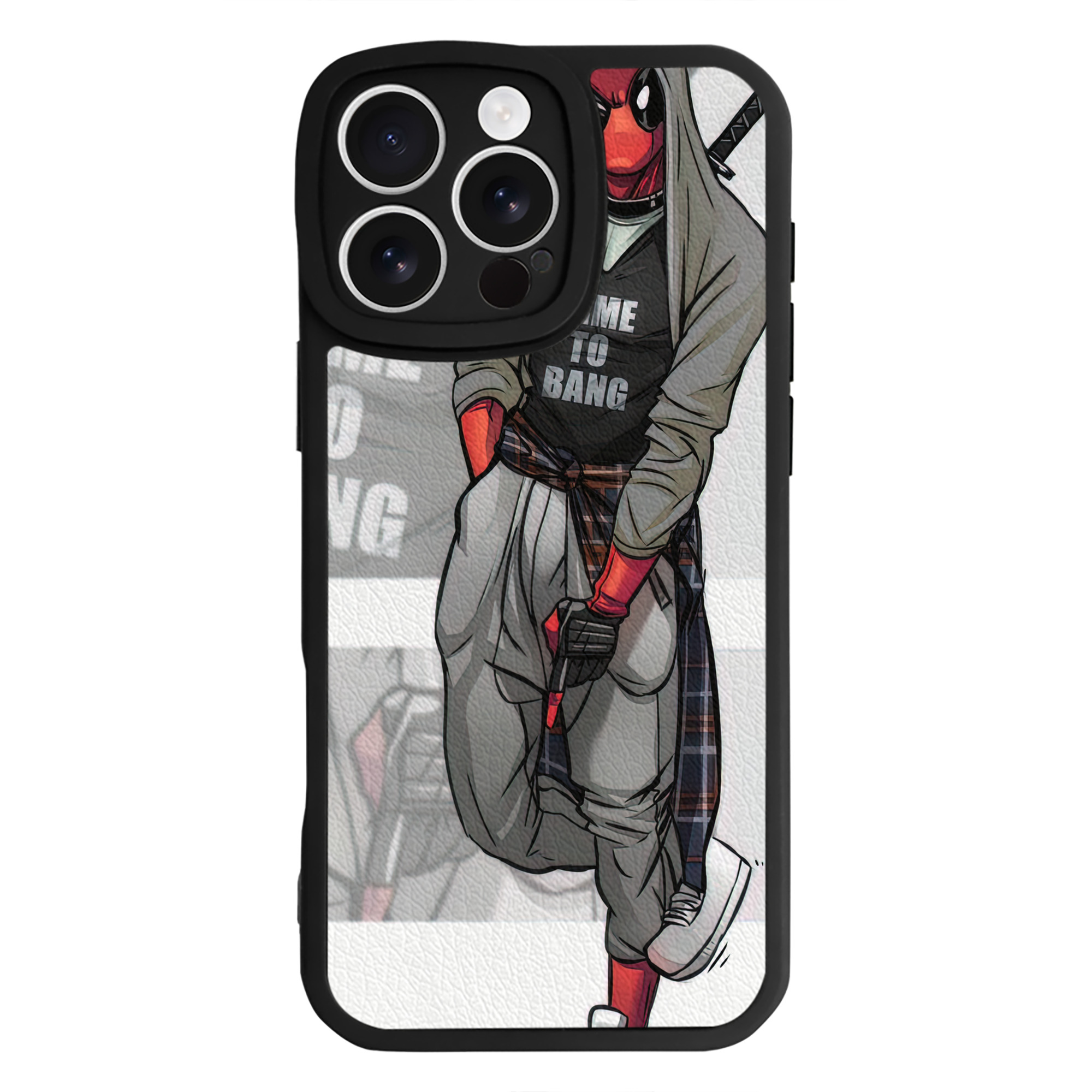（画像用） Deadpool デッドプール 【iPhone 16シリーズ対応】シリコンスマホケース（レザー調） 材質：シリコン